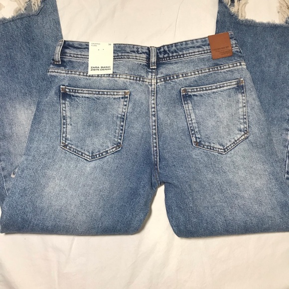 Zara Basic Cropped Flare Pants Size 6 - Picture 5 of 7